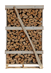 palette de bûches de bois de chauffage